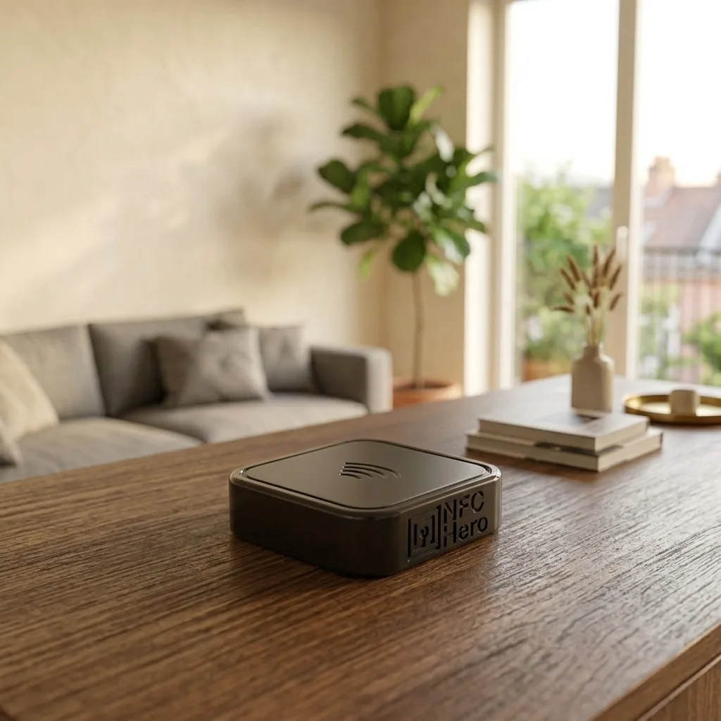 OneTap on the entry table of an Airbnb living room